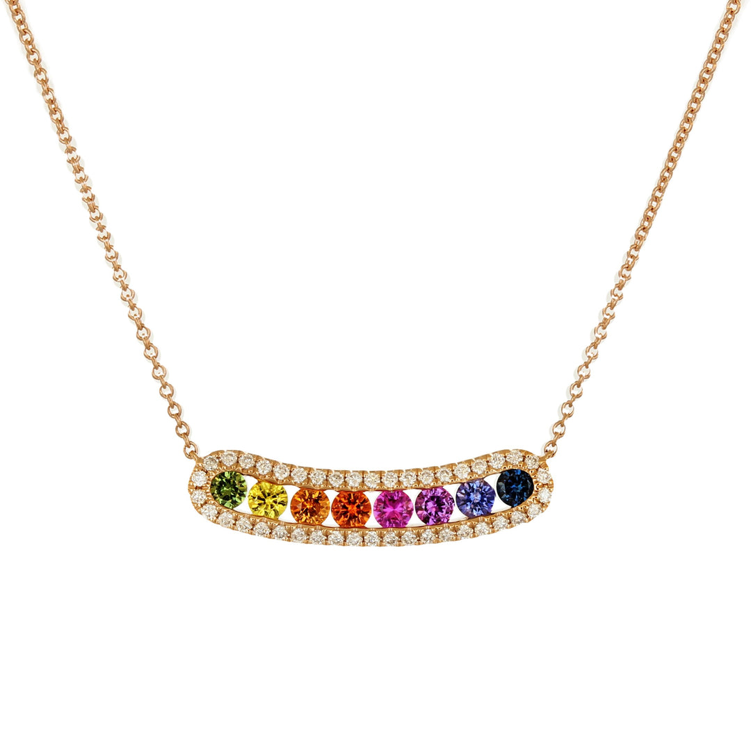 Rainbow Saphire Necklace