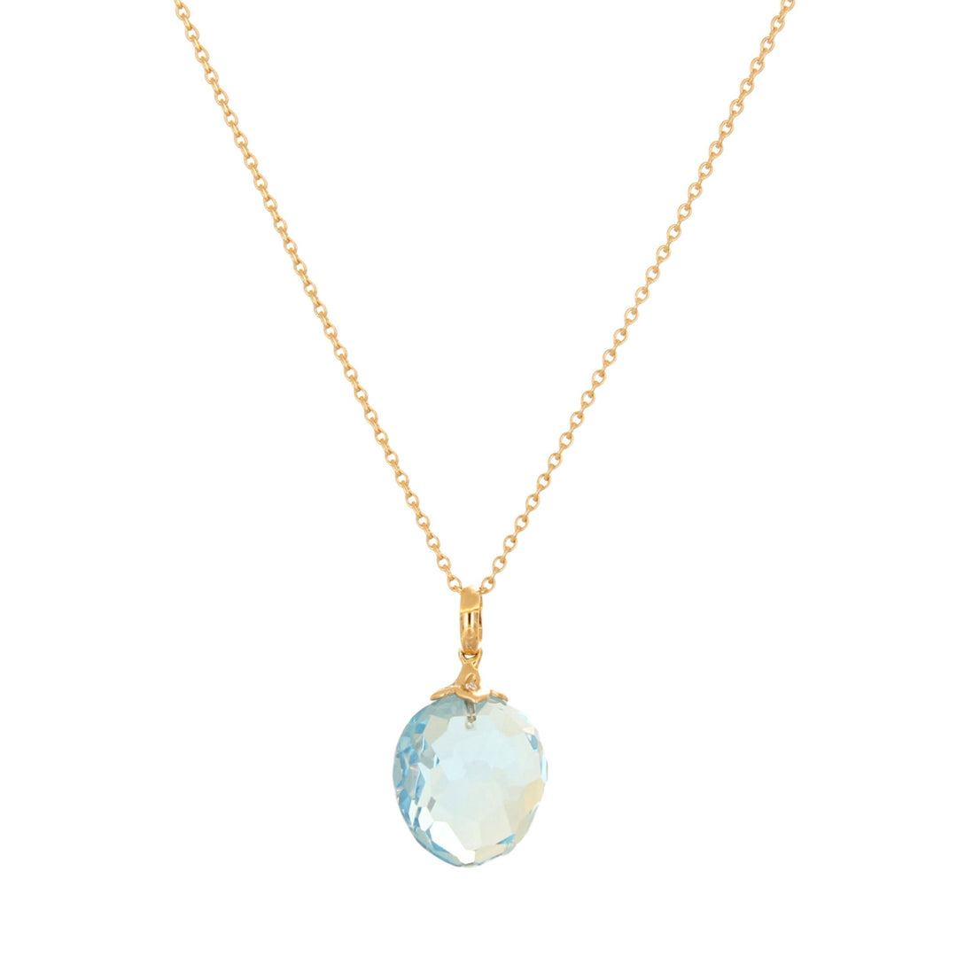 Aqua Aura Gold Necklace