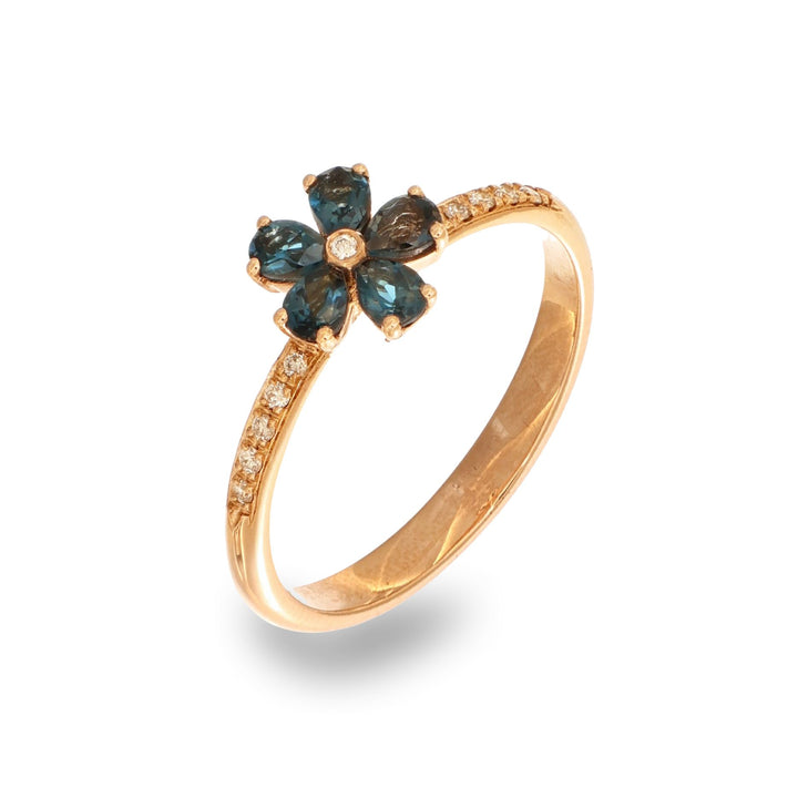 Blue Blossom Ring