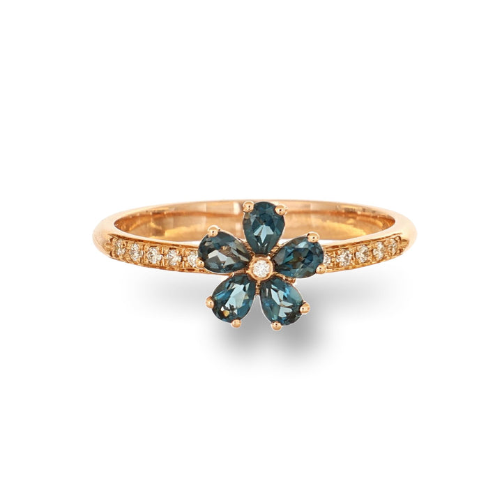 Blue Blossom Ring