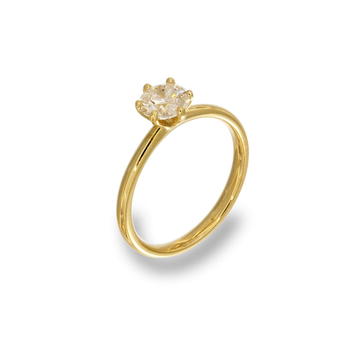 Yellow Gold Solitaire Ring