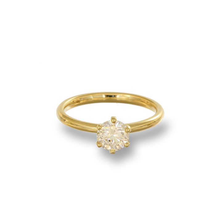 Yellow Gold Solitaire Ring