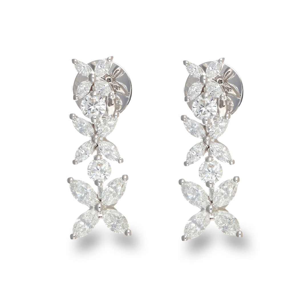 Floral Grace Diamond Earrings