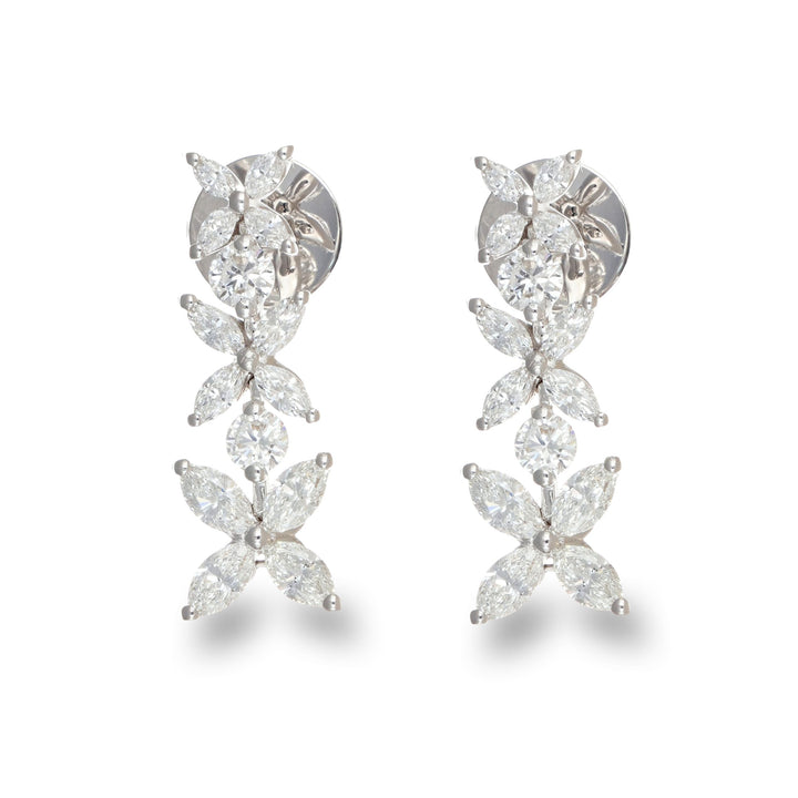 Floral Grace Diamond Earrings