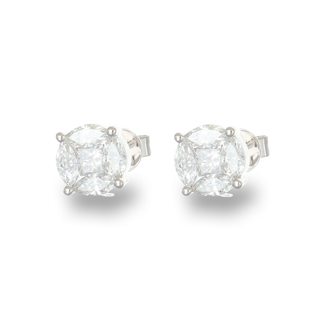 Diamond Clover Studs