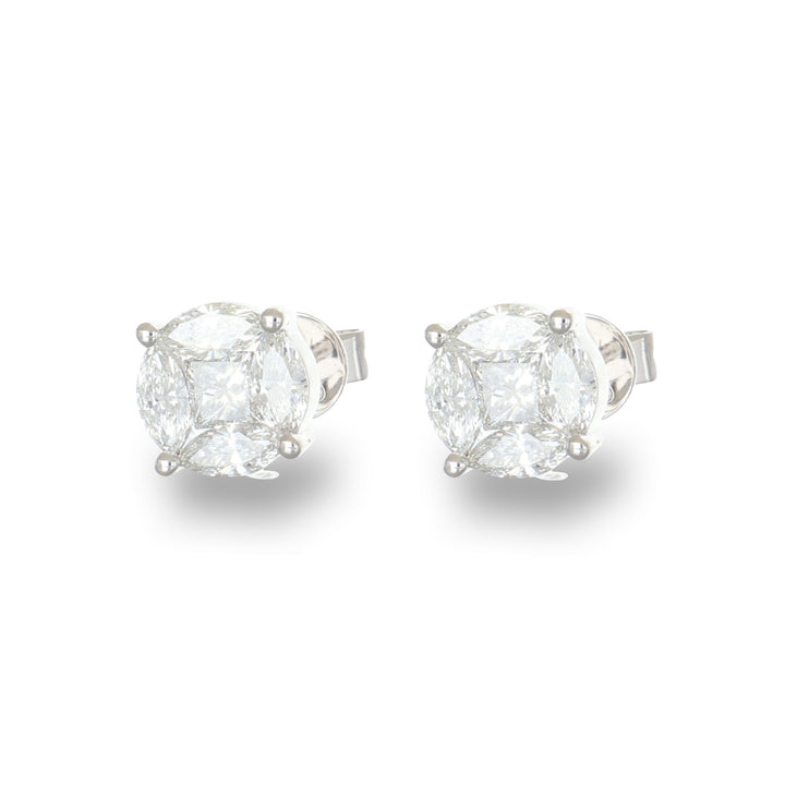 Diamond Clover Studs