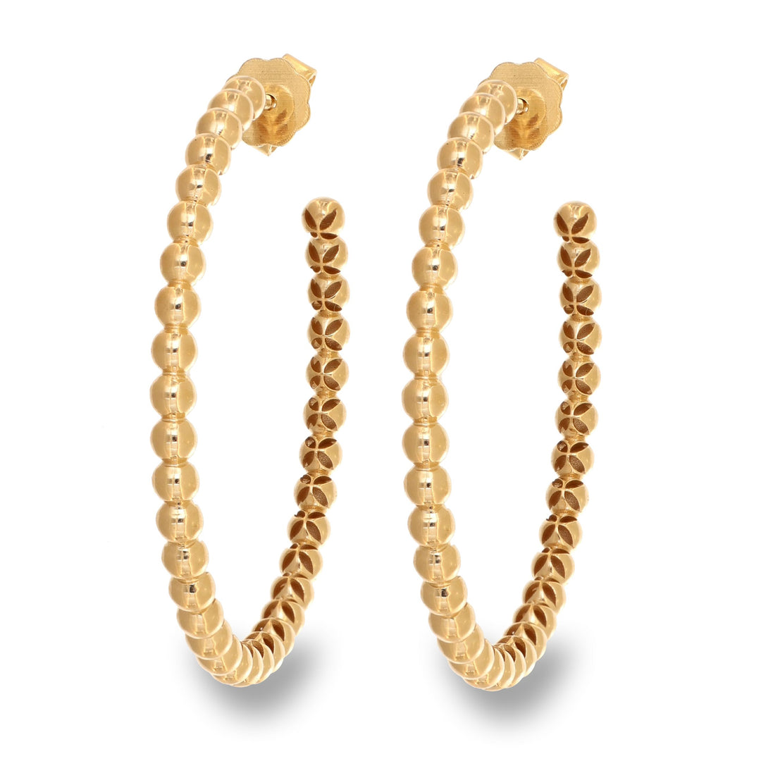Golden Beads Huggies