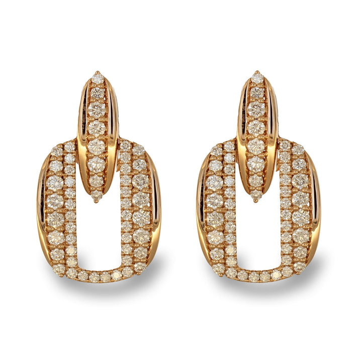 Radiant Links Diamond Earrings