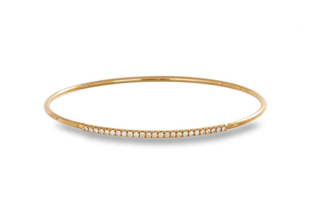 Diamond-Studded Rosegold Bangle