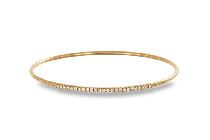 Diamond-Studded Rose Gold Bangle