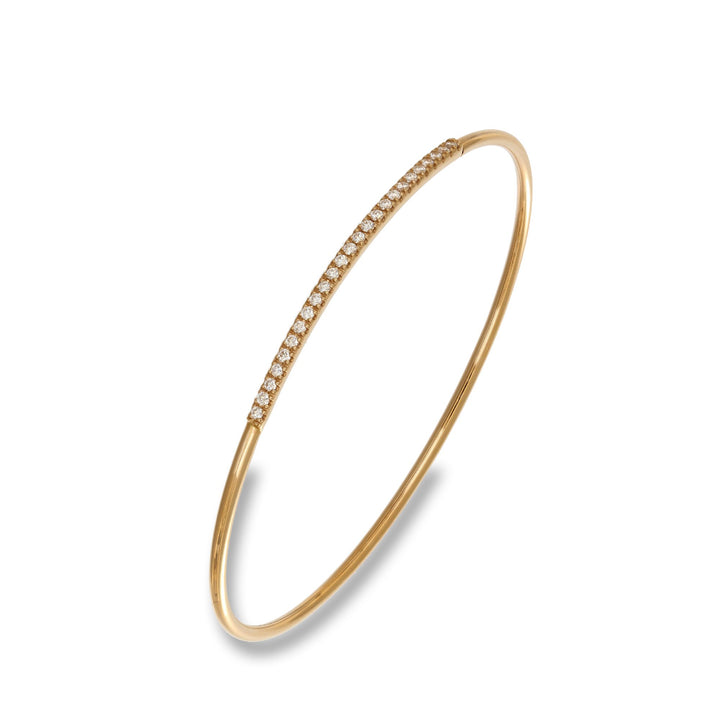 Diamond-Studded Rose Gold Bangle