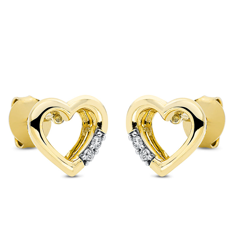 Golden Heart Studs