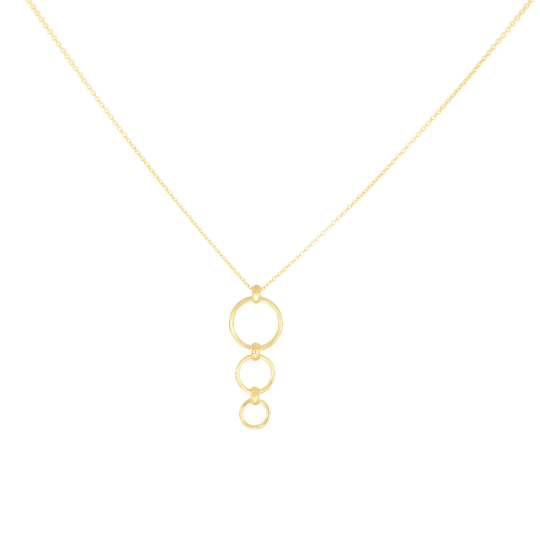 Tri-Circle Gold Necklace