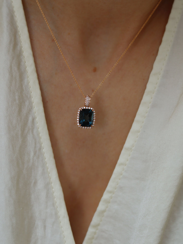 London Blue Topaz Sparkler Pendant