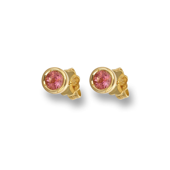 Pink Petal Tourmaline Studs