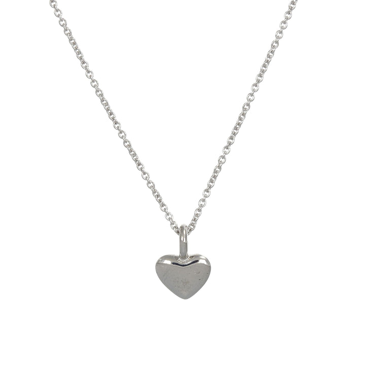 Petit White Golden Heart Pendant