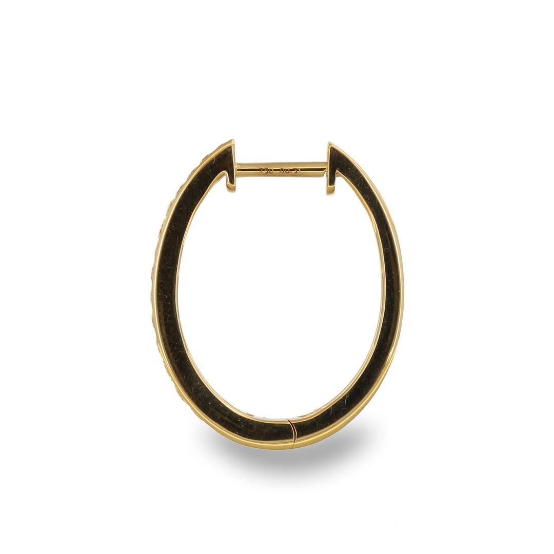 Yellow Gold Diamond Hoops