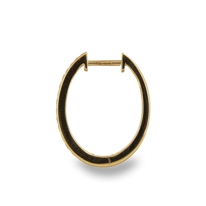 Yellow Gold Diamond Hoops