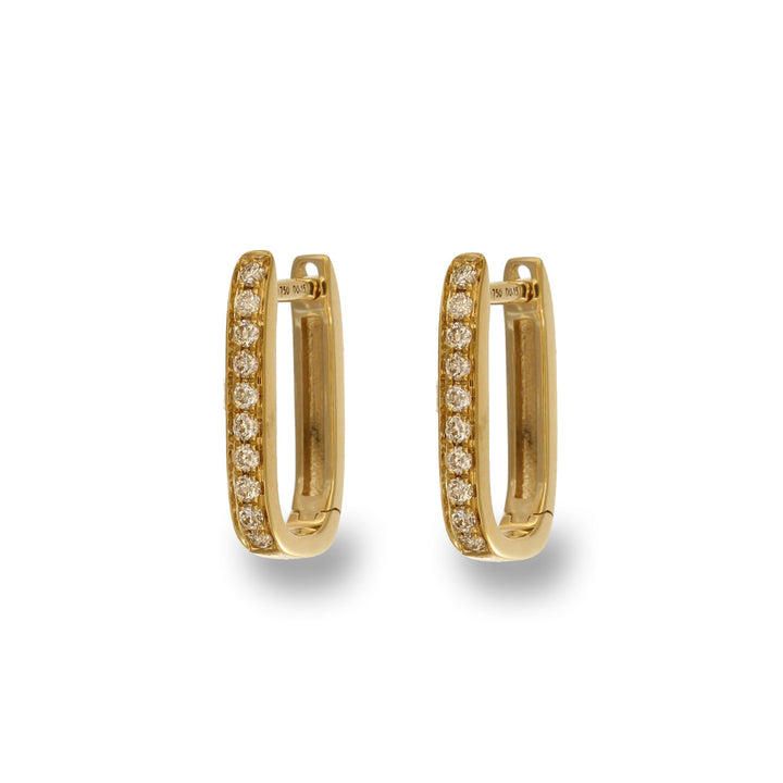 Yellow Luxe Diamond Hoops