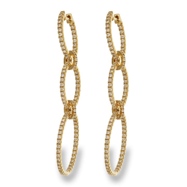 Dazzling Gold and Diamond Earrings