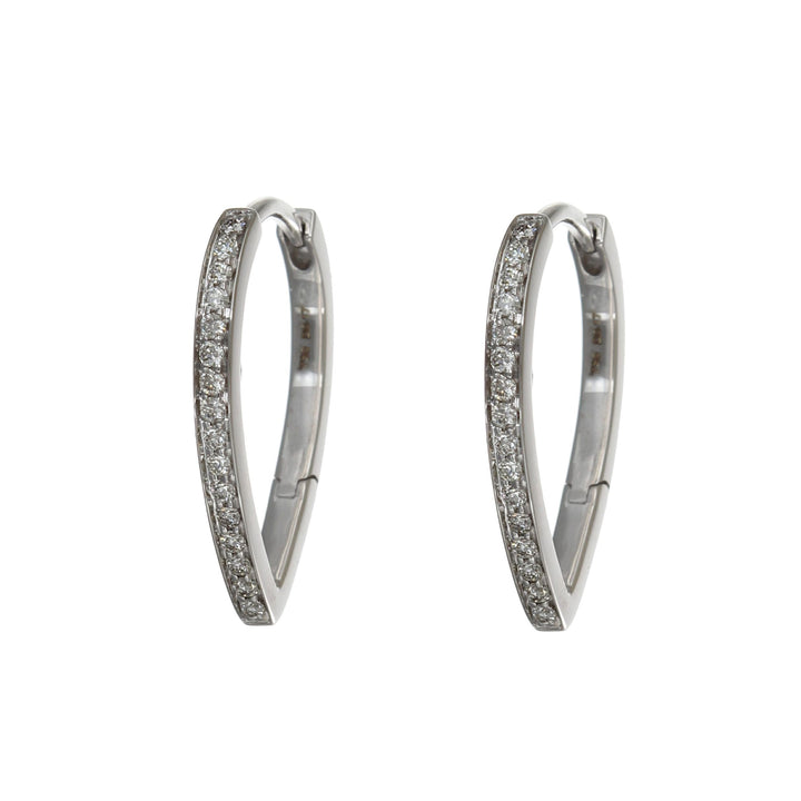 Luminous Diamond Hoops (White)