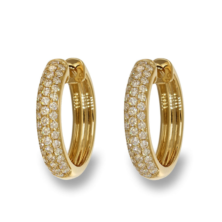 Yellow Diamond Hoop Earrings