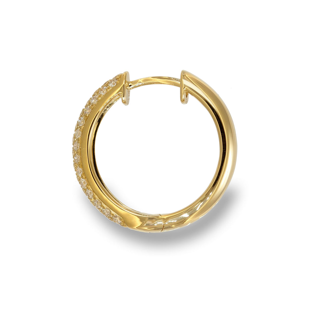 Yellow Diamond Hoop Earrings