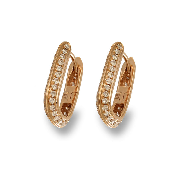 Diamond Rose Golden Elegance Hoops