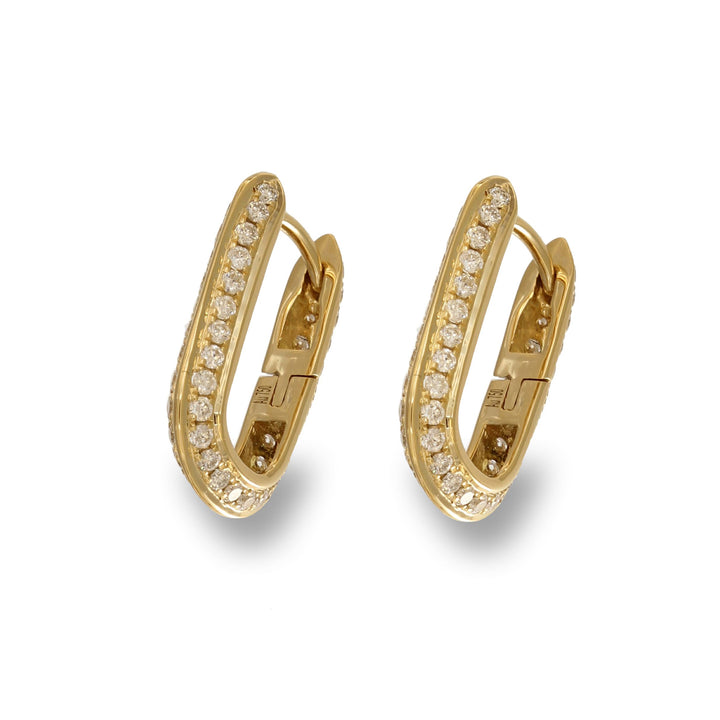 Diamond Yellow Golden Elegance Hoops