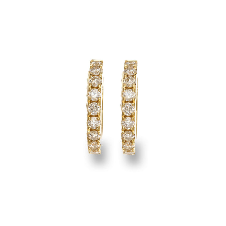 Golden Brilliance Diamond Hoops