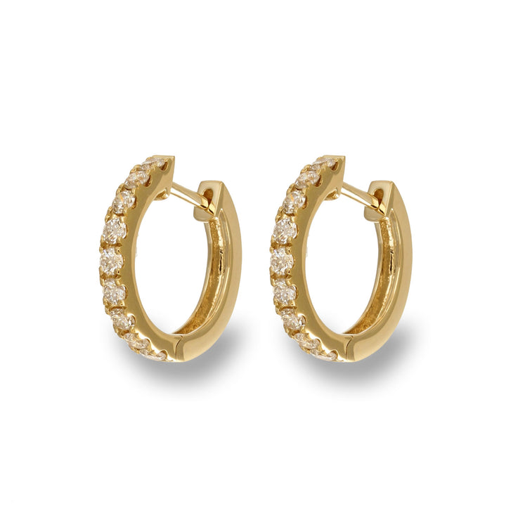 Golden Brilliance Diamond Hoops