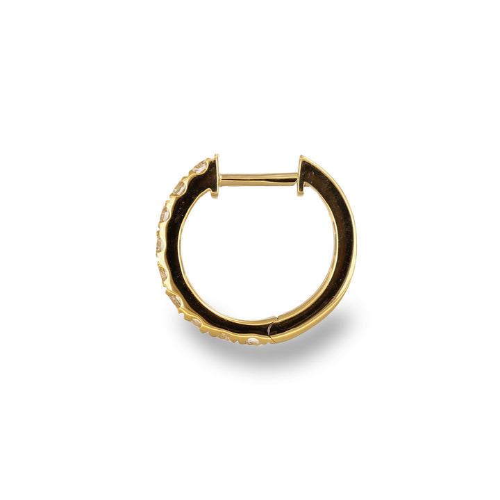 Golden Brilliance Diamond Hoops