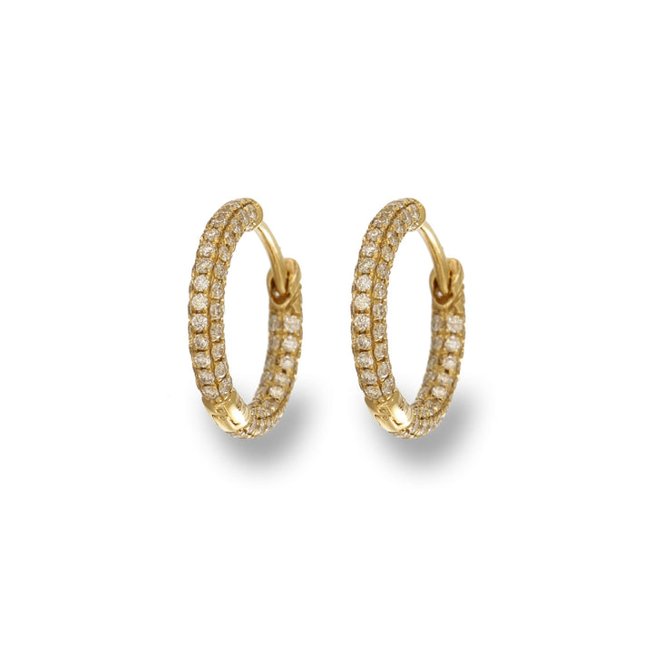 Golden Glow Diamond Hoops