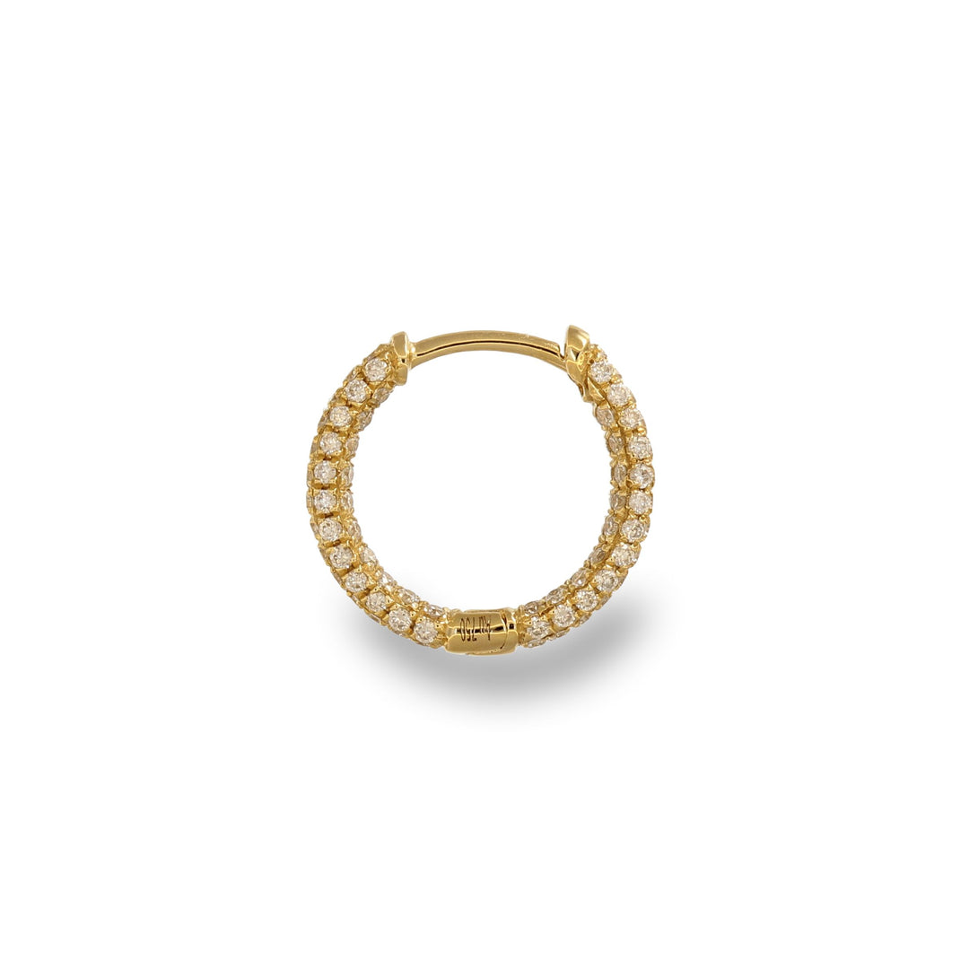 Golden Glow Diamond Hoops