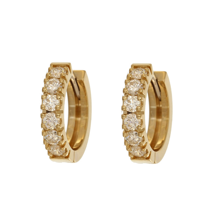 Golden Bliss Diamond Hoops