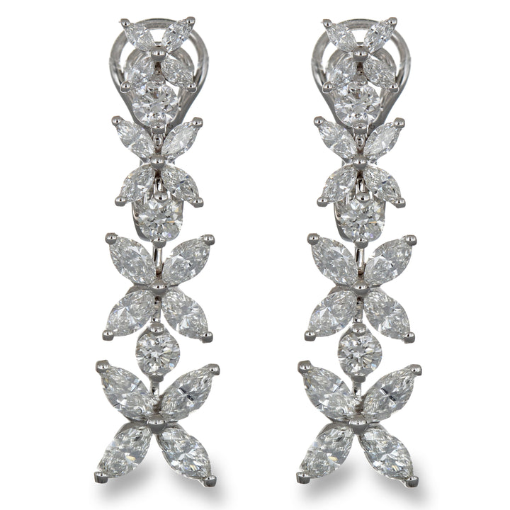 Floral Grace Diamond Earrings