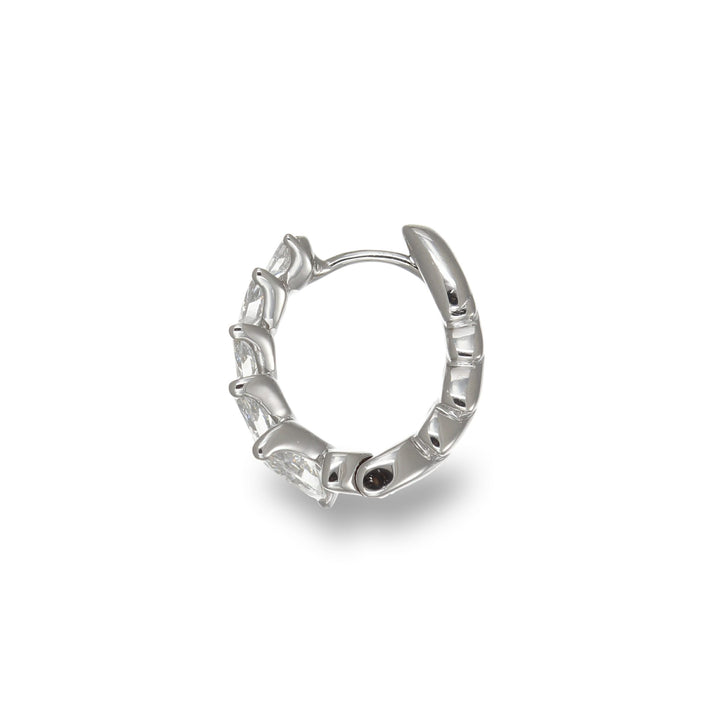 Graceful Leaves Diamond Hoops