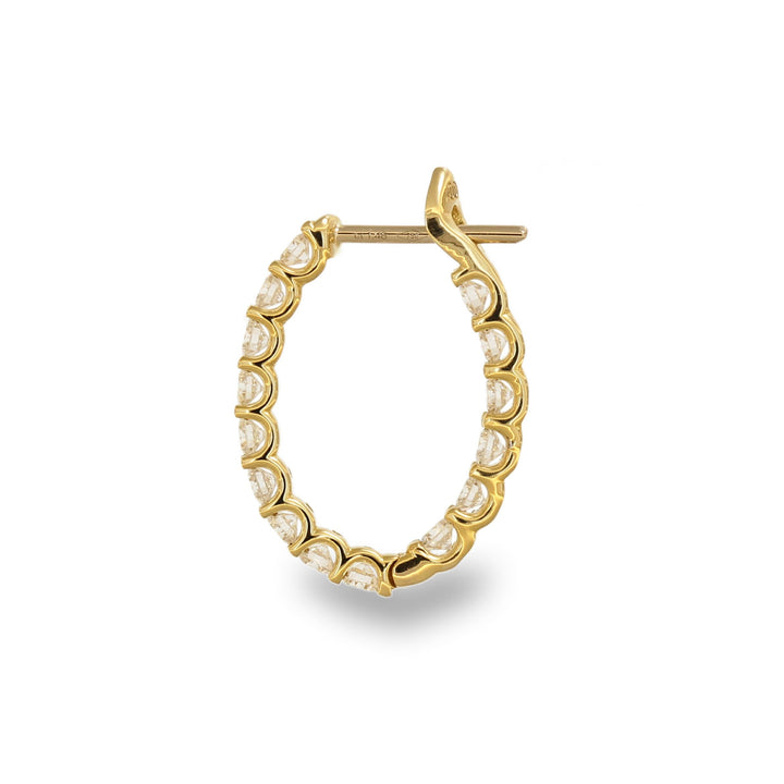 Luxe Glow Diamond Hoops (Yellow)