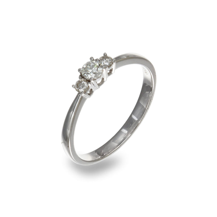 Diamond Trio Ring (White)