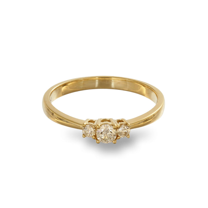 Diamond Trio Ring (Yellow)